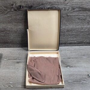 Hoffman 1333 Vintage Stockings Women Size 9 Bubble Brown Sheer Hosiery‎